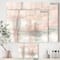 Designart - Intersect II Grey - Pink Modern Premium Canvas Wall Art